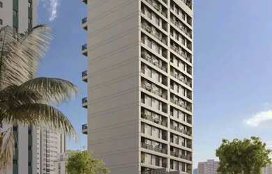 Imagem: O apartamento possui 1 Dormitório, 1 Banheiro, 1 Vaga na garagem