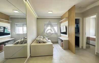 Imagem: O apartamento possui 1 Dormitório, 1 Banheiro, 1 Vaga na garagem