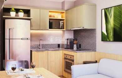 Imagem: O apartamento possui 2 Dormitórios, 1 Banheiro, 1 Vaga na garagem