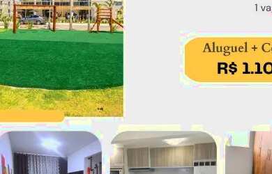 Imagem: O apartamento possui 2 Dormitórios, 1 Banheiro, 1 Vaga na garagem