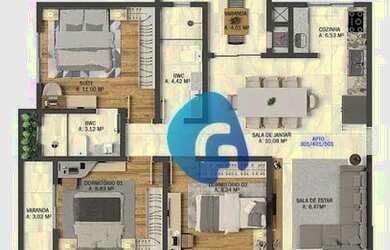 Imagem 7: Apartamento com 3 dormitórios à venda, 80 m² por R$ 470.000,00 - Centro...