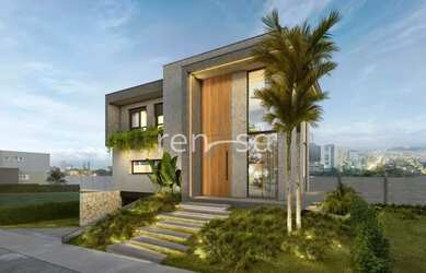 Imagem: A casa possui 4 Dormitórios, 3 Banheiros, 4 Vagas na garagem