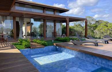 Imagem: A casa em condomínio possui 4 Dormitórios, 5 Banheiros, 4