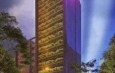 Imagem: O studio possui 1 Dormitório, 1 Banheiro, 26m² de Área e