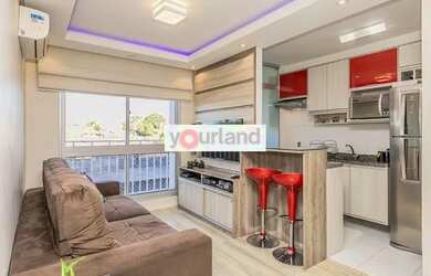 Imagem: O apartamento possui 2 Dormitórios, 1 Banheiro, 1 Vaga na garagem