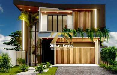 Imagem: A casa possui 4 Dormitórios, 5 Banheiros, 4 Vagas na garagem