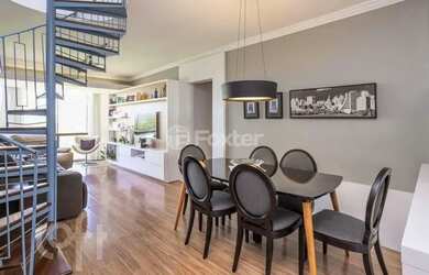 Imagem: O apartamento na cobertura e possui 4 Dormitórios, Suítes