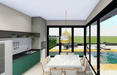 Imagem: A casa em condomínio possui 3 Dormitórios, 4 Banheiros, 4