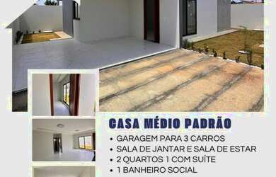 Imagem: A casa possui 2 Dormitórios, 2 Banheiros, 3 Vagas na garagem