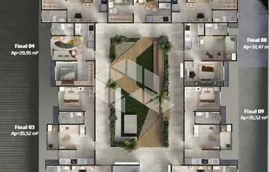 Imagem 16: Lançamento de apartamento de 1 Quarto com ou sem vaga de garagem em Camobi...