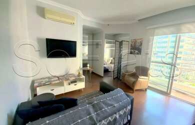 Imagem: O apartamento possui 1 Dormitório, 1 Banheiro, 1 Vaga na garagem