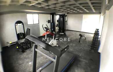 Imagem: O apartamento possui 1 Dormitório, 1 Banheiro, 1 Vaga na garagem