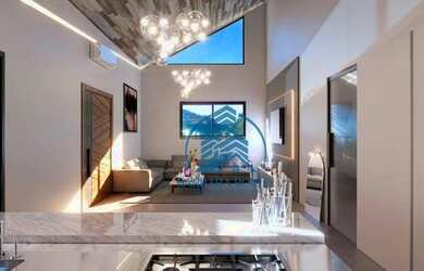 Imagem: A casa possui 3 Dormitórios, 3 Banheiros, 2 Vagas na garagem