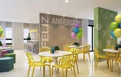 Imagem: O apartamentoe possui 2 Dormitórios, 1 Banheiro, 44-0m² de