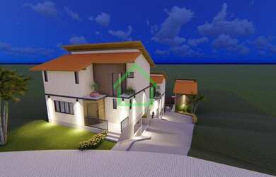 Imagem: A casa possui 3 Dormitórios, 3 Banheiros, 2 Vagas na garagem