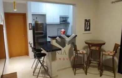 Imagem: O apartamento possui 1 Dormitório, 1 Banheiro, 1 Vaga na garagem