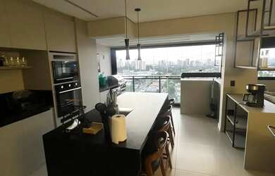 Imagem: O apartamento possui 1 Dormitório, 2 Banheiros, 2 Vagas na