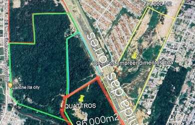 Imagem: O terrenoe possui 84630-0m² de Área está localizado em Lago