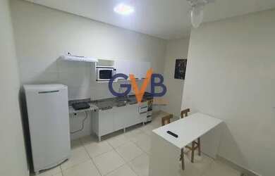 Imagem: A kitnet possui 1 Dormitório, 1 Banheiro, 1 Vaga na garagem