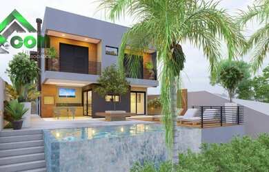 Imagem: A casa em condomínio possui 3 Dormitórios, 5 Banheiros, 2