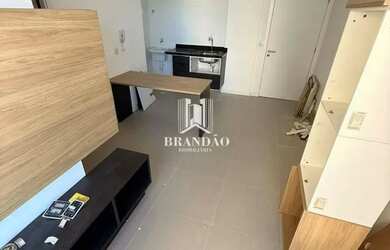 Imagem: O apartamento possui 1 Dormitório, 1 Banheiro, 1 Vaga na garagem