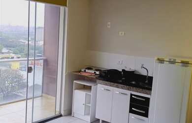 Imagem: O studio possui 1 Dormitório, 1 Banheiro, 1 Vaga na garagem