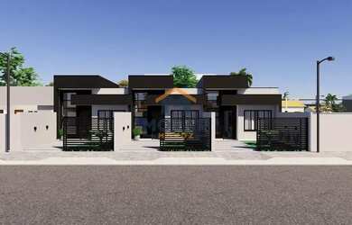 Imagem: A casa possui 3 Dormitórios, 2 Banheiros, 1 Vaga na garagem