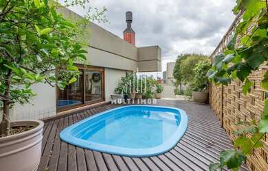 Imagem: O apartamento na cobertura possui 3 Dormitórios, 4 Banheiros