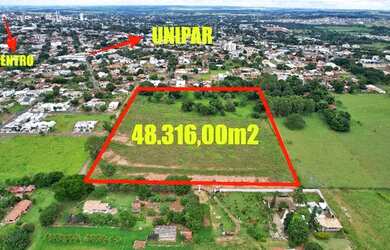 Imagem: O terreno possui 48.316m² de Área e está localizado em Jardim