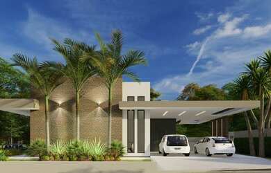 Imagem: A casa possui 3 Dormitórios, 2 Banheiros, 2 Vagas na garagem