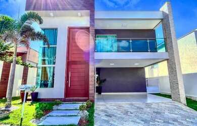 Imagem: A casa em condomínio possui 4 Dormitórios, 5 Banheiros, 4