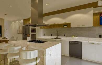 Imagem: A casa possui 3 Dormitórios, 4 Banheiros, 3 Vagas na garagem