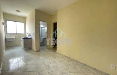 Imagem: O apartamento possui 1 Dormitório, 1 Banheiro, 1 Vaga na garagem