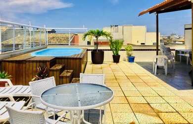 Imagem: O apartamento na cobertura possui 4 Dormitórios, 5 Banheiros