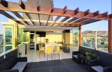 Imagem: O apartamento na cobertura possui 3 Dormitórios, 4 Banheiros