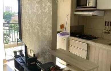 Imagem: O apartamento possui 1 Dormitório, 1 Banheiro, 1 Vaga na garagem