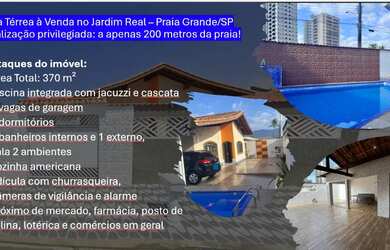 Imagem: A casa possui 3 Dormitórios, 3 Banheiros, 5 Vagas na garagem