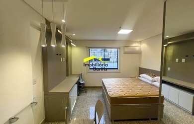 Imagem: O studio possui 1 Dormitório, 1 Banheiro, 23m² de Área e