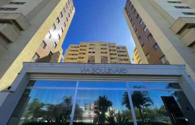 Imagem: O apartamento possui 1 Dormitório, 1 Banheiro, 1 Vaga na garagem