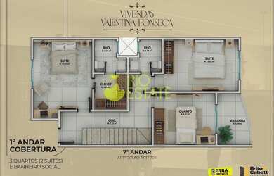 Imagem 5: Apartamentos 2 quartos SUÍTE , 70m2, Vivendas do Lago,Jd Belvedere -...