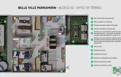 Imagem 14: Apartamento com 2/4 no Condomínio Belle Ville - Parnamirim/RN Aceita...