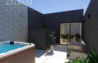 Imagem: A casa possui 3 Dormitórios, 4 Banheiros, 2 Vagas na garagem