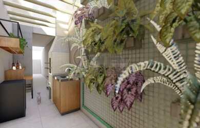 Imagem: A casa possui 3 Dormitórios, 2 Banheiros, 2 Vagas na garagem