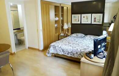 Imagem: O studio possui 1 Dormitório, 1 Banheiro, 1 Vaga na garagem