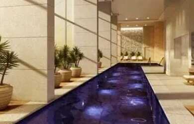 Imagem: O apartamento possui 1 Dormitório, 1 Banheiro, 1 Vaga na garagem