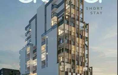 Imagem: O apartamento possui 1 Dormitório, 1 Banheiro, 1 Vaga na garagem