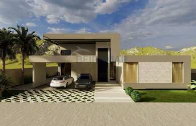 Imagem: A casa possui 4 Dormitórios, 5 Banheiros, 2 Vagas na garagem