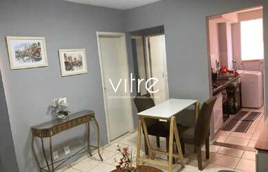 Imagem: O apartamento possui 2 Dormitórios, 1 Banheiro, 1 Vaga na garagem