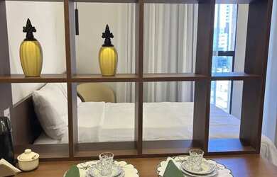 Imagem: O studio possui 1 Dormitório, 1 Banheiro, 22m² de Área e