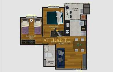 Imagem 7: Izy Residencial. Churrasqueira, Área de serviço, 47m² de Áreae1 Vaga...